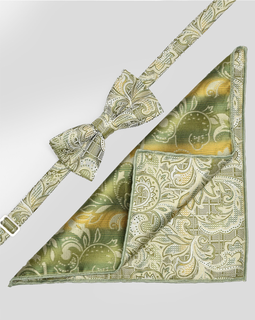BOW TIE AND POCKET SQUARE TECHNICAL TEXTILE