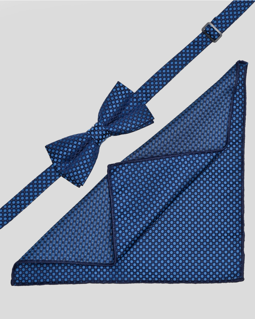 BOW TIE AND POCKET SQUARE TECHNICAL TEXTILE