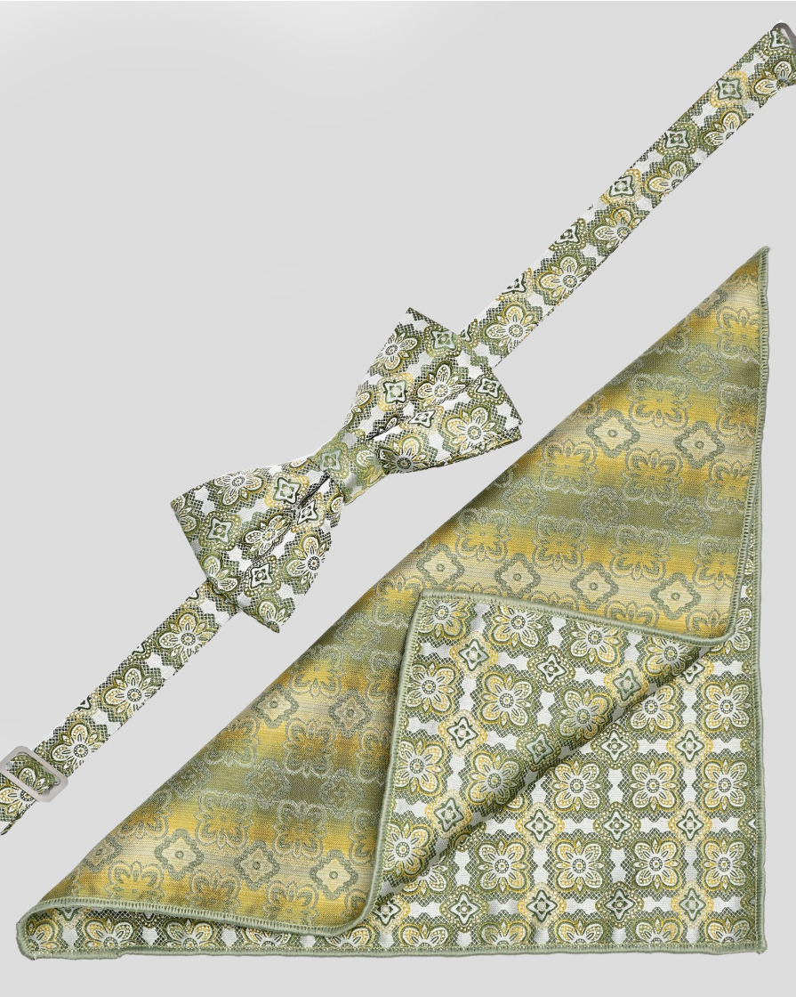 BOW TIE AND POCKET SQUARE TECHNICAL TEXTILE