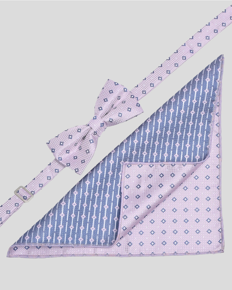 BOW TIE AND POCKET SQUARE TECHNICAL TEXTILE