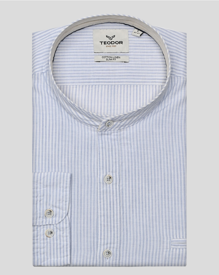 SHIRT SLIM FIT LINEN AND COTTON