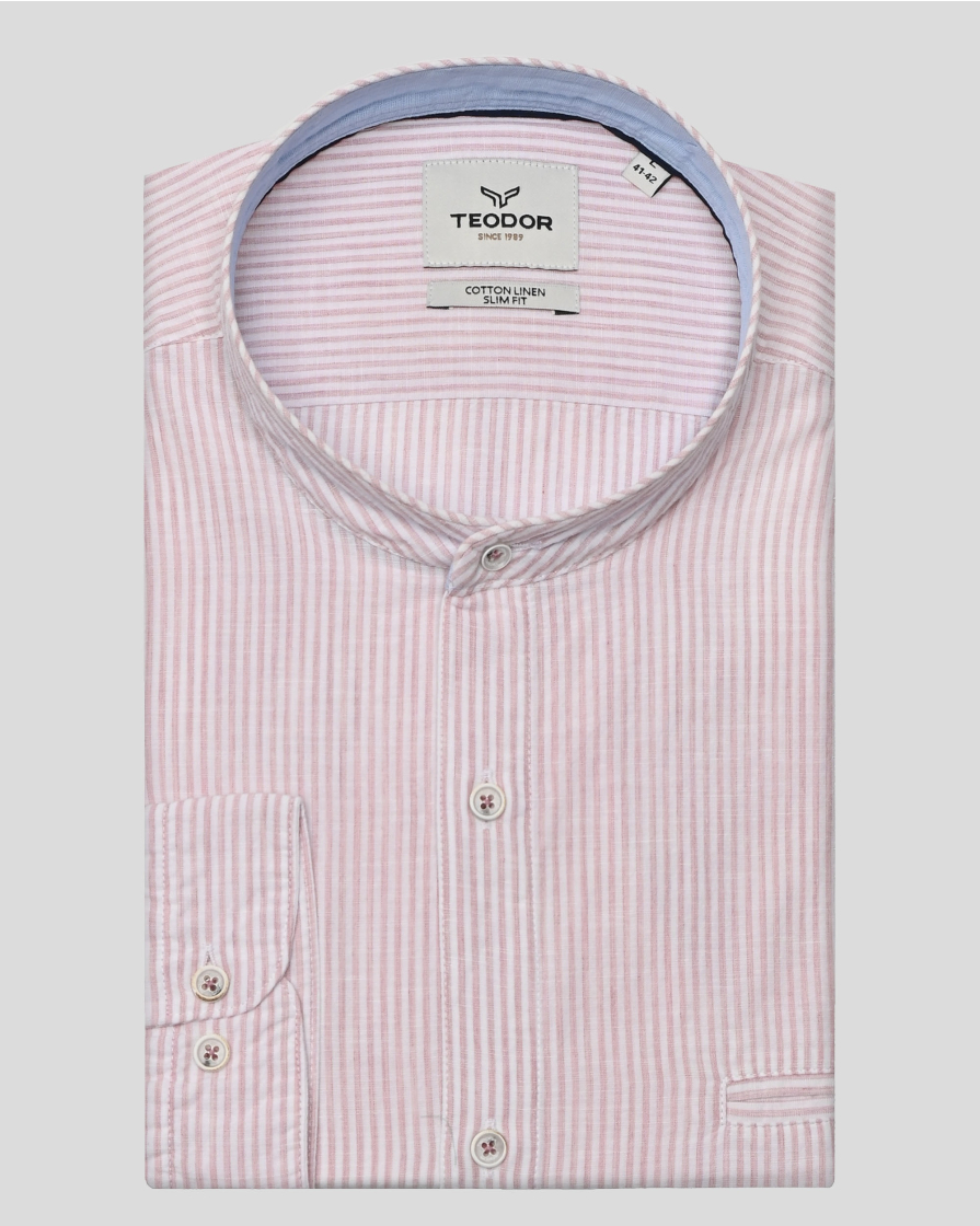 SHIRT SLIM FIT LINEN AND COTTON