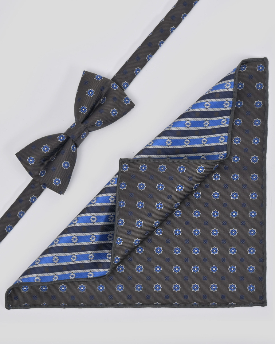BOW TIE AND POCKET SQUARE TECHNICAL TEXTILE